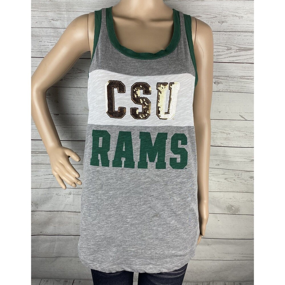 Victoria's Secret PINK Racerback Tank Top Large CSU Rams Fort Collins Colorado